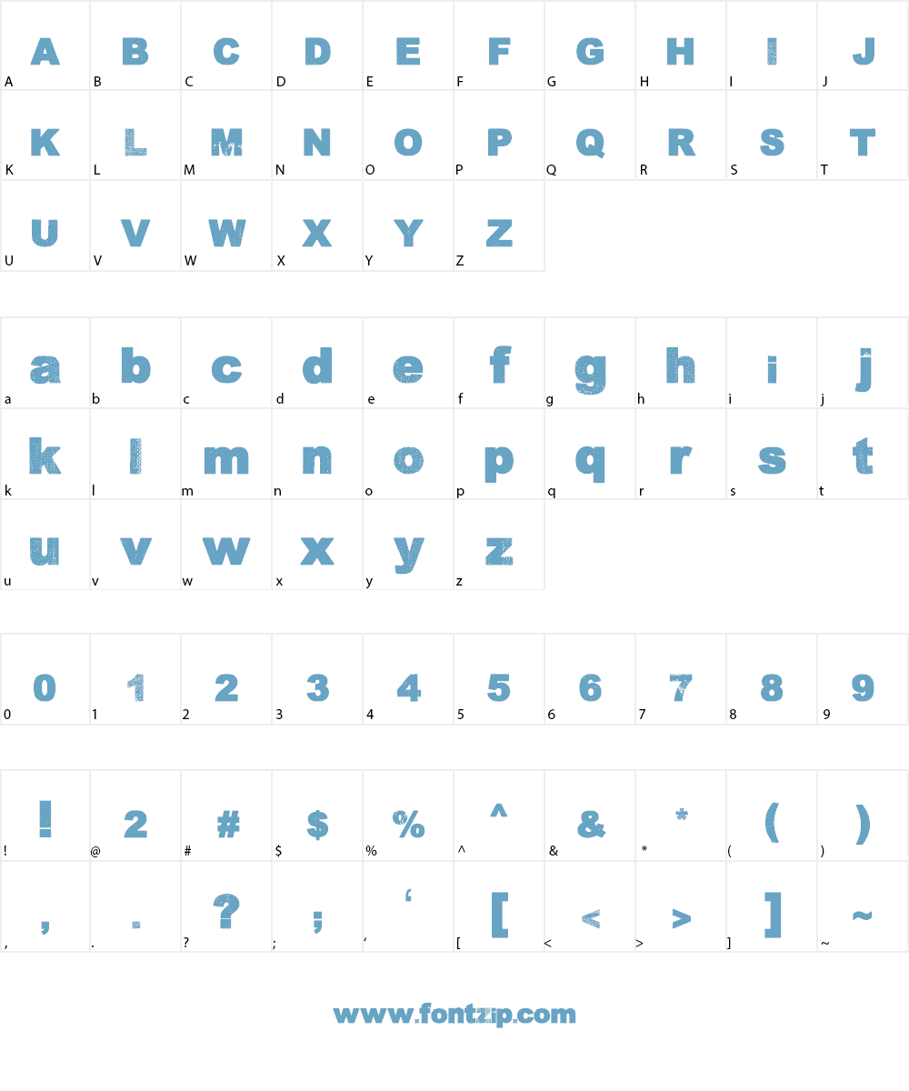 Dabre Grunge Font Character